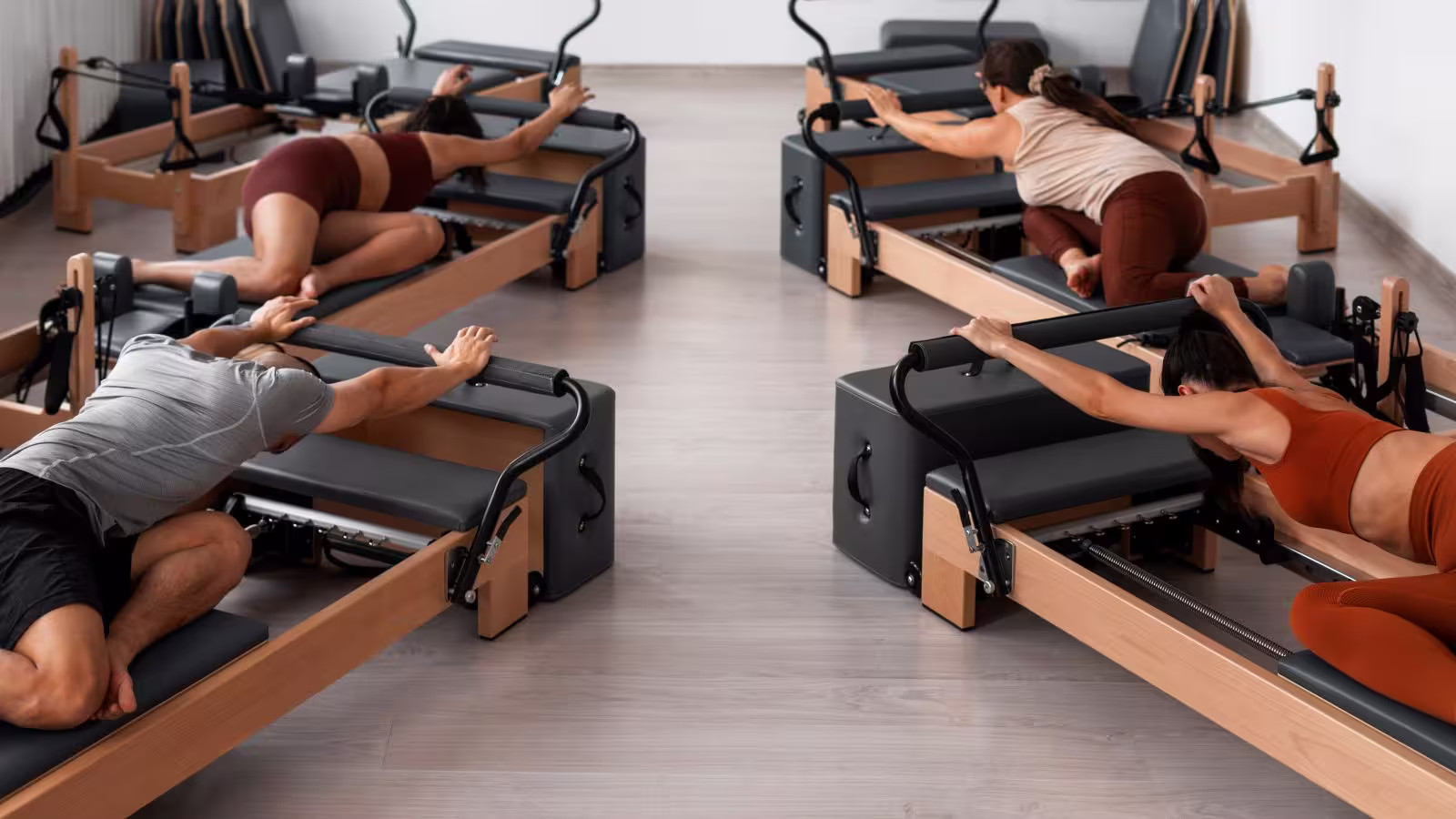 Close-up of toned muscles during Pilates; reflects resilience, elite status, and physical sculpting via exercise.